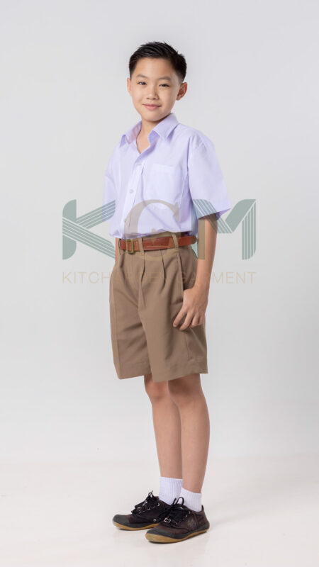 เสื้อเชิ้ตนักเรียนชาย+กางเกงกากี