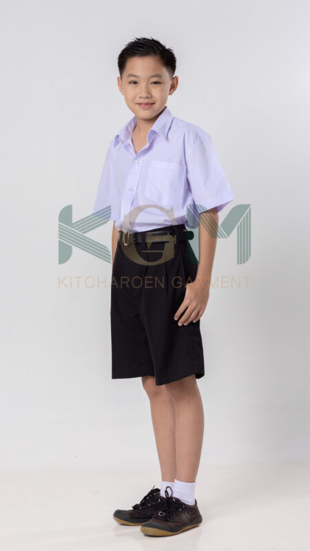 เสื้อเชิ้ตนักเรียนชาย+กางเกงดำ